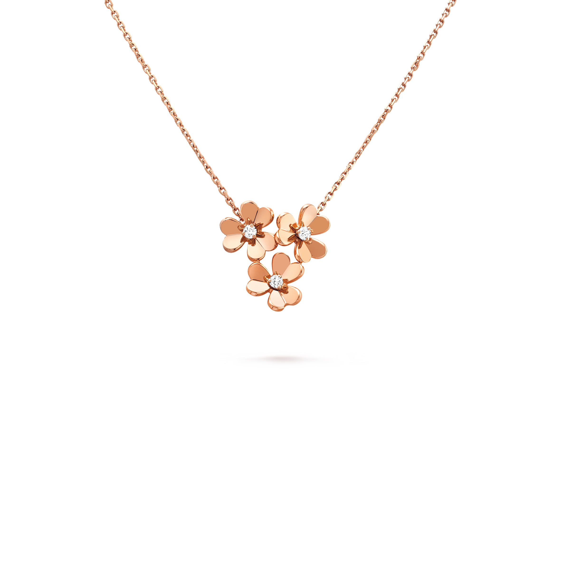 VAN CLEEF ARPELS FRIVOLE PENDANT, 3 FLOWERS VCARP2DL00